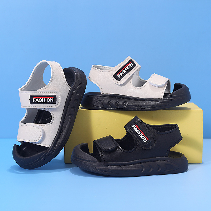 Dječje sandale za plažu s zatvorenim prstom, ljetni model 2026, korejskog stila, unisex, meka potplata, Velcro zatvarač, za uzrast 2–6 godina