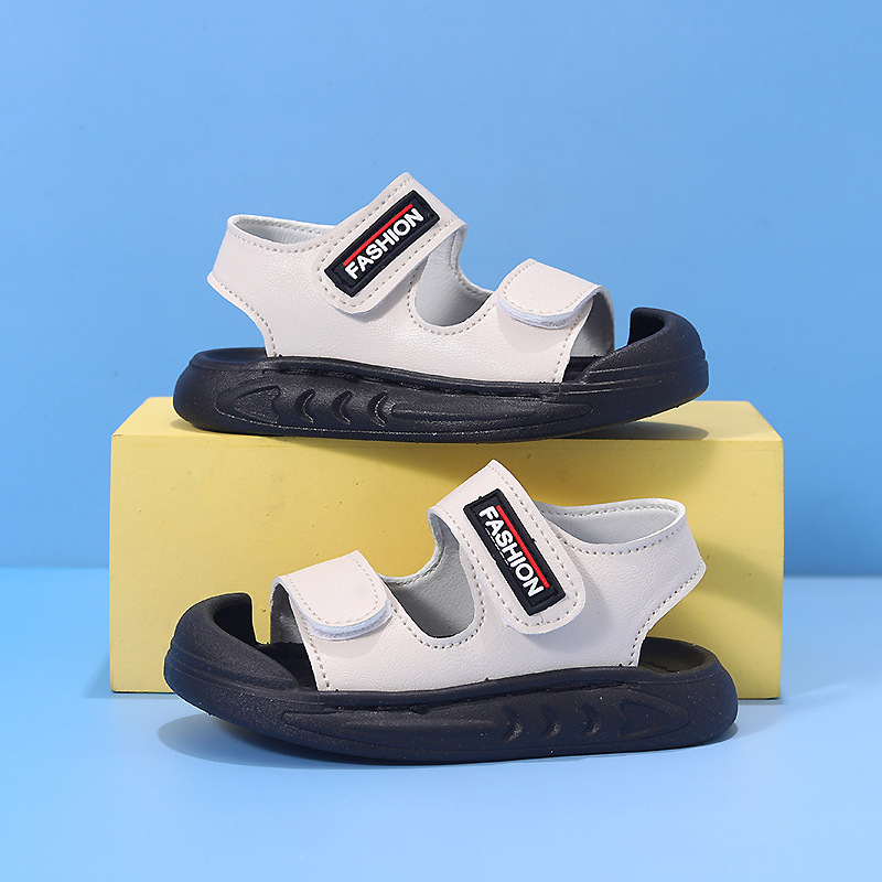 Dječje sandale za plažu s zatvorenim prstom, ljetni model 2026, korejskog stila, unisex, meka potplata, Velcro zatvarač, za uzrast 2–6 godina