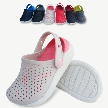 Детски сандали с дупки, горна TPU, подметка EVA, универсален модел, за деца 4-16 години