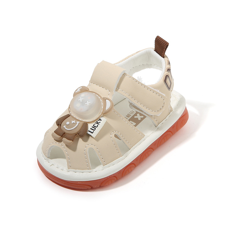 Cipice za bebe s mekanom potplatom - unisex, sintetička koža, lagane, Velcro zatvarač, uzrast 12–48 mjeseci