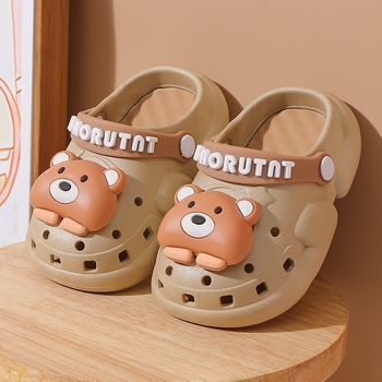 Gyerekeknek készült beltéri papucs PVC felsőrésszel, bélés nélkül, 2–10 éveseknek, Cartoon Paradise stílus, Baotou kategória