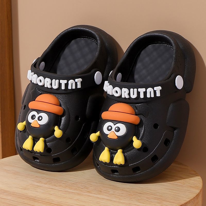 Gyerekeknek készült beltéri papucs PVC felsőrésszel, bélés nélkül, 2–10 éveseknek, Cartoon Paradise stílus, Baotou kategória