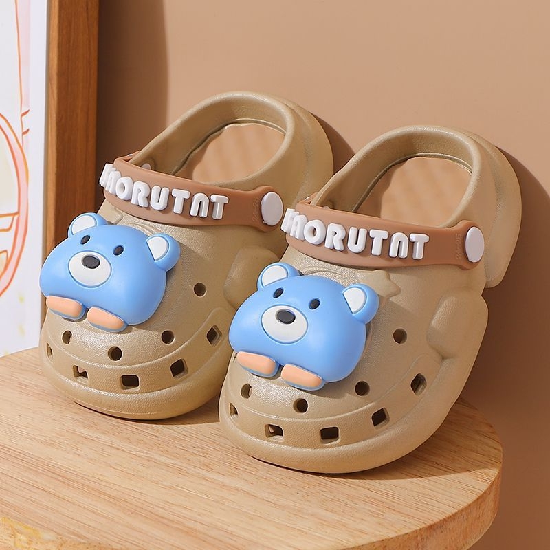 Gyerekeknek készült beltéri papucs PVC felsőrésszel, bélés nélkül, 2–10 éveseknek, Cartoon Paradise stílus, Baotou kategória