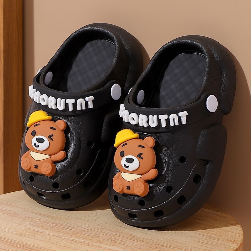 Gyerekeknek készült beltéri papucs PVC felsőrésszel, bélés nélkül, 2–10 éveseknek, Cartoon Paradise stílus, Baotou kategória