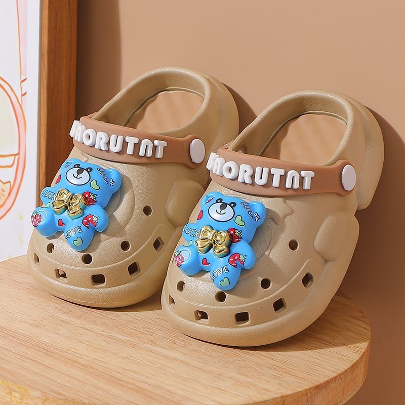 Gyerekeknek készült beltéri papucs PVC felsőrésszel, bélés nélkül, 2–10 éveseknek, Cartoon Paradise stílus, Baotou kategória