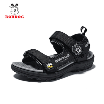 Babu Bean gyerek strand szandálok — len felső rész, MD csúszásmentes talp, Velcro-zárás, 4–16 éveseknek