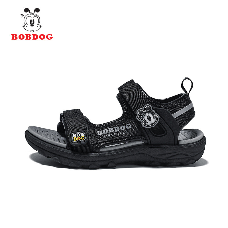 Babu Bean gyerek strand szandálok — len felső rész, MD csúszásmentes talp, Velcro-zárás, 4–16 éveseknek