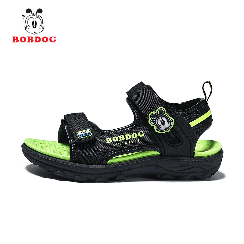 Babu Bean gyerek strand szandálok — len felső rész, MD csúszásmentes talp, Velcro-zárás, 4–16 éveseknek