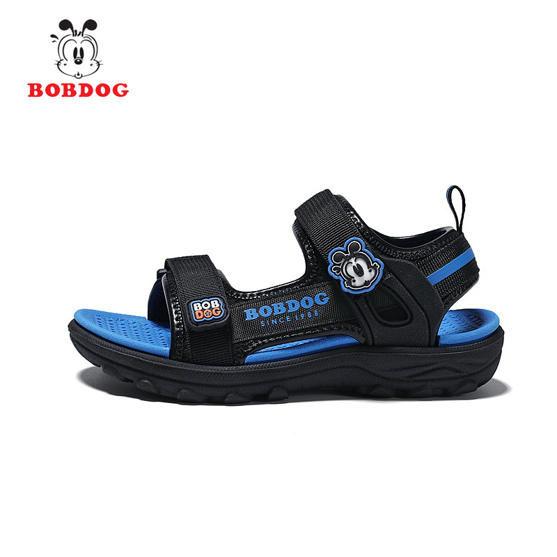 Babu Bean gyerek strand szandálok — len felső rész, MD csúszásmentes talp, Velcro-zárás, 4–16 éveseknek