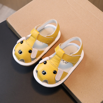 Ljetne sandale za bebe 12-36 mjeseci, unisex, kožni gornji dio, prozračne, mekana potplat, Velcro zatvaranje, niski profil.