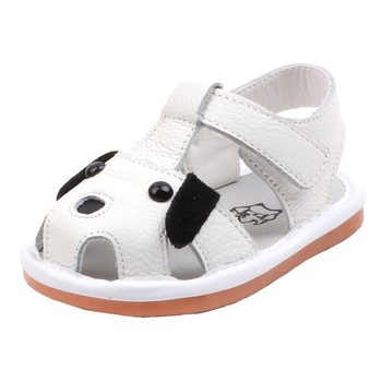 Ljetne sandale za bebe 12-36 mjeseci, unisex, kožni gornji dio, prozračne, mekana potplat, Velcro zatvaranje, niski profil.