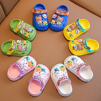 Gyerek strandcipő PVC felsőrésszel, csúszásmentes puha talppal, uniszex, 3–10 éveseknek, nyár 2025