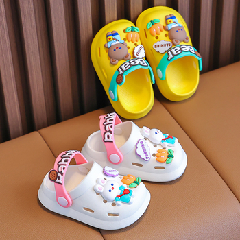 Gyerek strandcipő PVC felsőrésszel, csúszásmentes puha talppal, uniszex, 3–10 éveseknek, nyár 2025