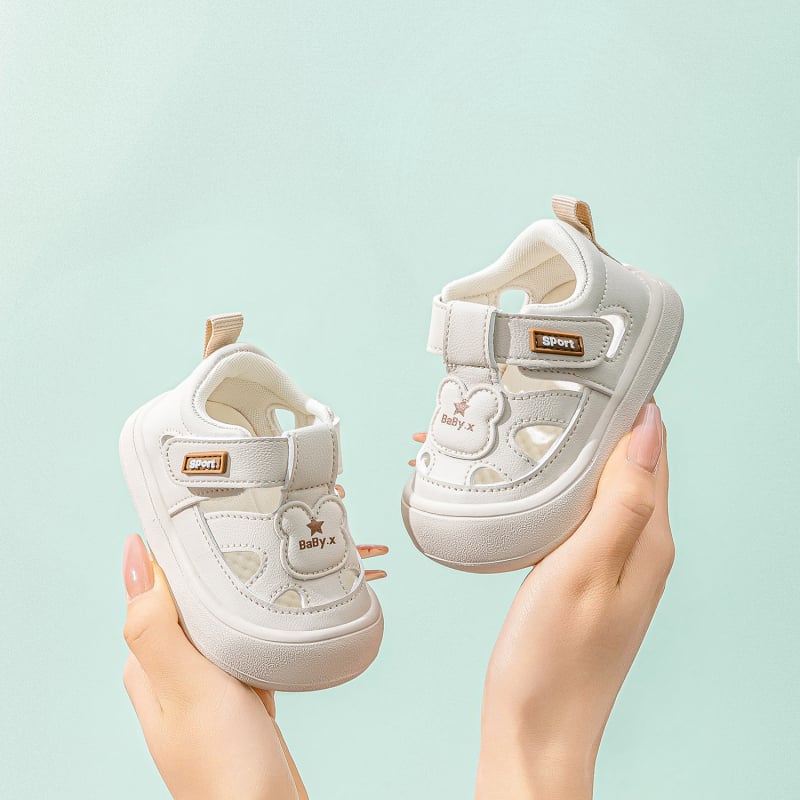Ljetne dječje sandale s mekanom sole, prozračne, unisex za dob 12–36 mjeseci, zaštita prstiju