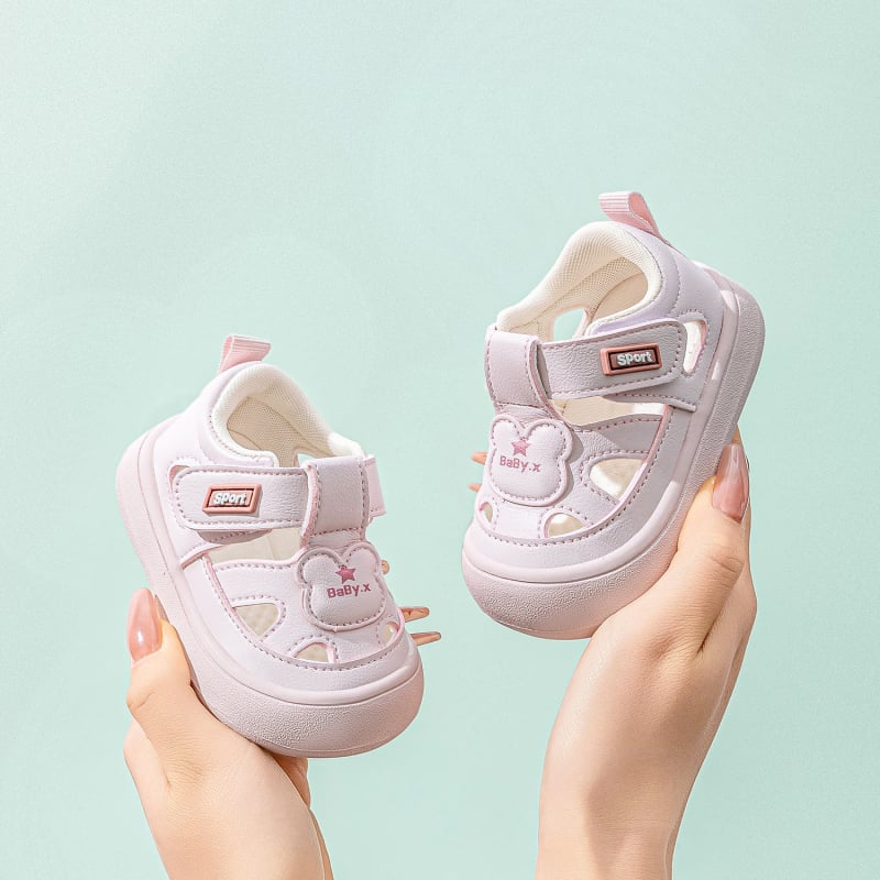 Ljetne dječje sandale s mekanom sole, prozračne, unisex za dob 12–36 mjeseci, zaštita prstiju