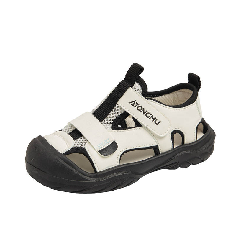 Dječje plažne sandale, unisex, gornji dio PU, Velcro kopča, gumeni đon, za djecu 4–16 godina, ljetni casual stil