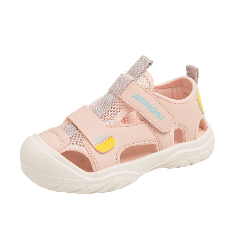 Dječje plažne sandale, unisex, gornji dio PU, Velcro kopča, gumeni đon, za djecu 4–16 godina, ljetni casual stil