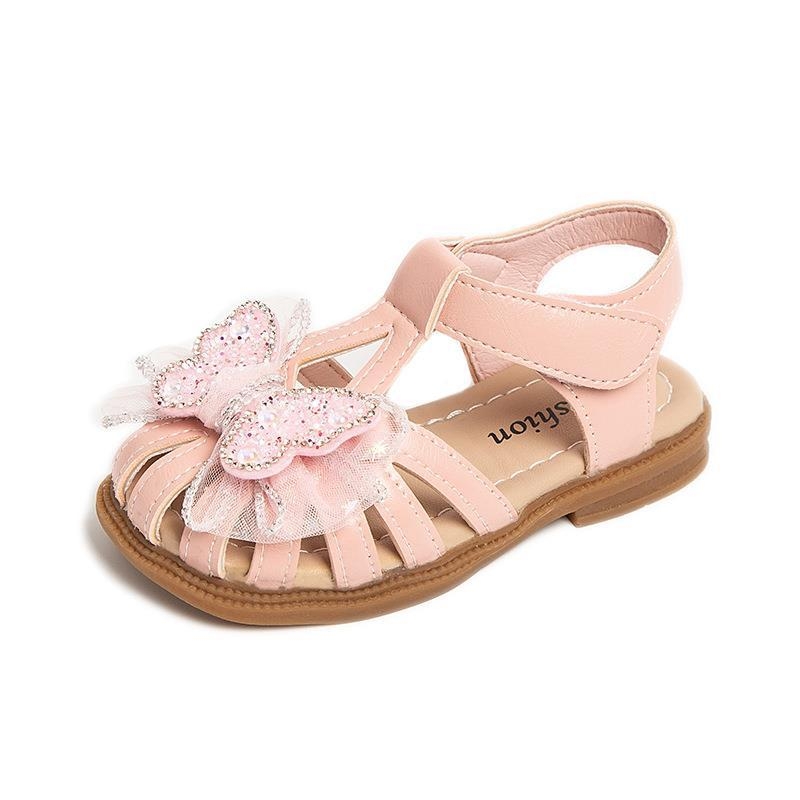 Meitenēm paredzētas brīvdabas sandales ar mākslīgās ādas augšdaļu un mīkstu zoli, 7–12 gadi