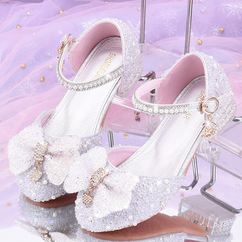 Princeses sandales meitenēm - Mikrošķiedras augšdaļa, PU iekšējais, PU zole, sprādze