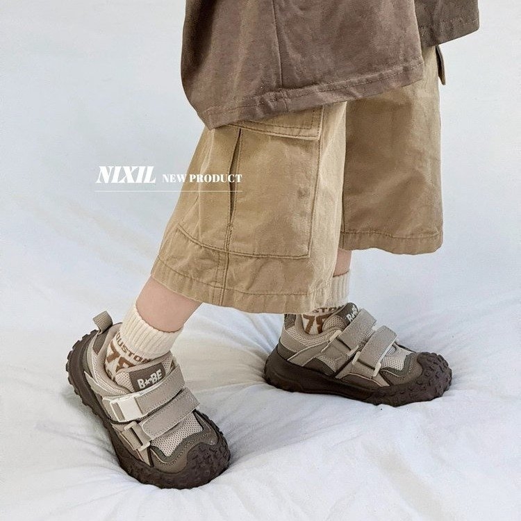 Pantofi de alergare pentru copii, primăvară-toamnă, cu Velcro închidere, partea superioară din piele sintetică, talpă din cauciuc, unisex, pentru vârste 4–16 ani