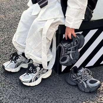 Dječje tenisice u stilu dad shoes s gornjim dijelom od mrežice, 2026 proljeće–ljeto, prozračne unisex sportske patike za djevojčice i dječake, retro dizajn