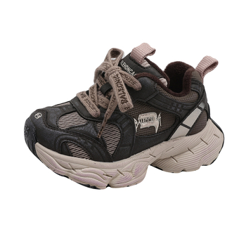 Dječje tenisice u stilu Dad Shoes s reljefnom kožom na gornjem dijelu, Velcro kopčanje, lagane, protuklizna EVA đon — zima 2025