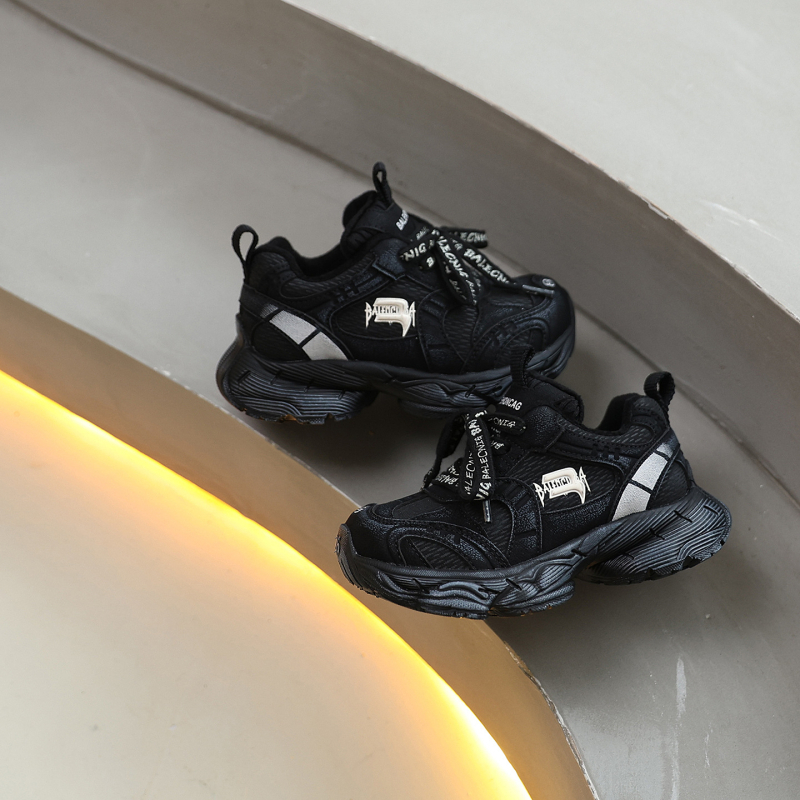 Dječje tenisice u stilu Dad Shoes s reljefnom kožom na gornjem dijelu, Velcro kopčanje, lagane, protuklizna EVA đon — zima 2025