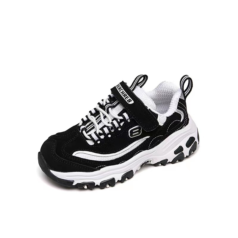 Dječje tenisice u stilu daddy shoes – gornji dio koža + mrežica, EVA potplat s protukliznim uzorkom, prednje vezivanje, prozračne, proljeće-jesen, dob 4-16