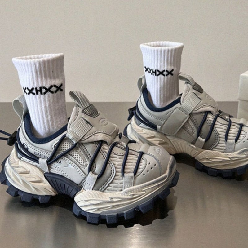 Dad Shoes – Uniszex sportos chunky futócipő Velcro-ös zárással, minden évszakra, gumírozott talp, csúszásmentes, felül szuper szálból