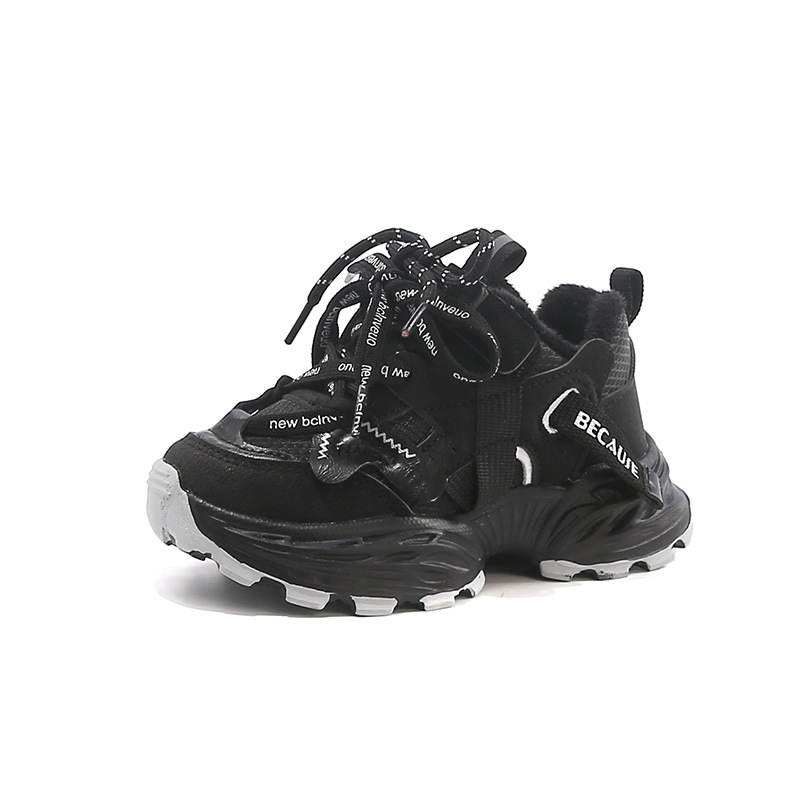 Dječje tenisice s flis podstavom za zimu 2025, unisex, casual dad shoes stil, mekana potplata
