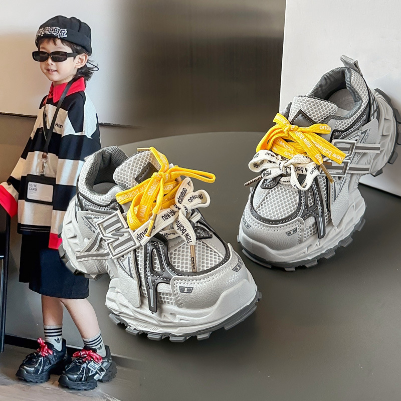 Jesen 2025 Dječje mrežaste tenisice – unisex, prozračne chunky tenisice s mekanom PU potplatom