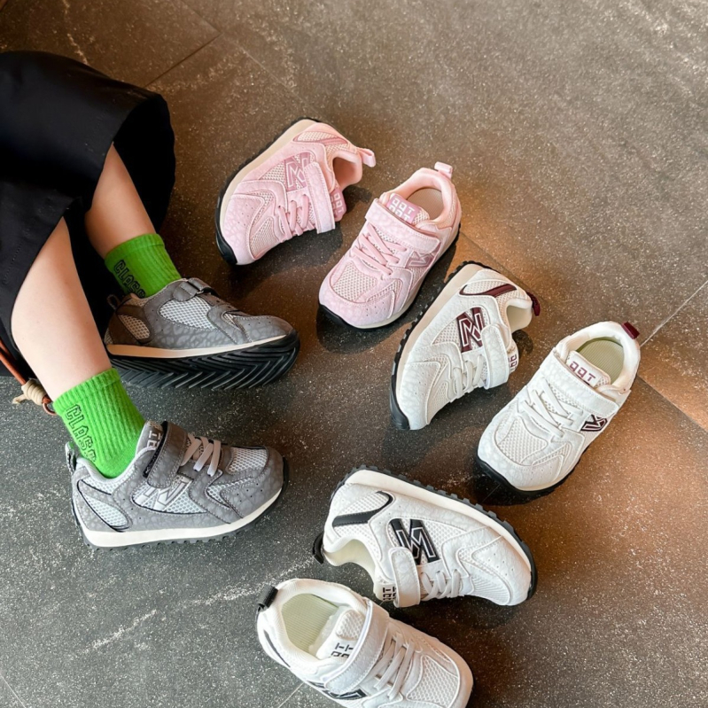 Dječje mrežaste tenisice za trčanje, prozračne, lagane, s Velcro kopčama, gumom potplatom, unisex