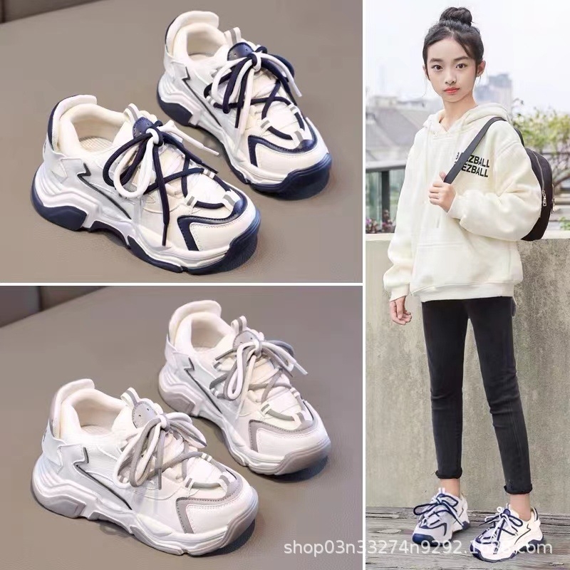 Dječje tenisice za djevojčice s flecom, 2025 novi model, casual dad shoes za proljeće i jesen