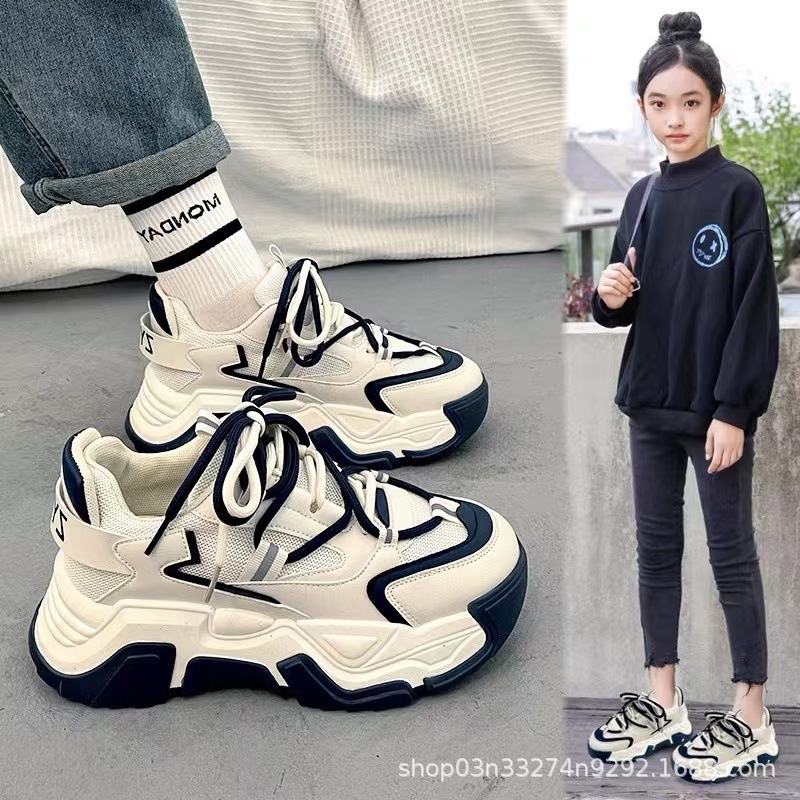 Dječje tenisice za djevojčice s flecom, 2025 novi model, casual dad shoes za proljeće i jesen