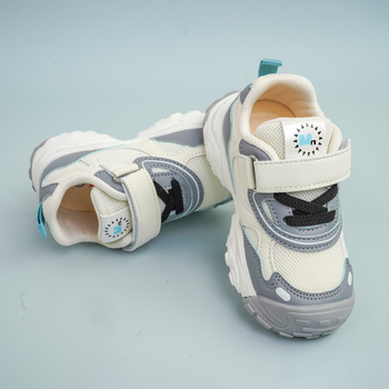 Jimmy Bear Pantofi sport copii pentru alergare - partea superioară din piele artificială, închidere Velcro, talpă EVA ușoară, model cu dungi, pentru copii 4–6 ani, unisex