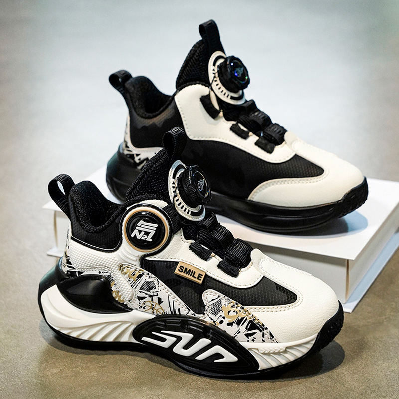 Pantofi de alergare pentru copii, cu partea superioară din PU, talpă din cauciuc antiderapantă, ușori, rezistenți la uzură, unisex