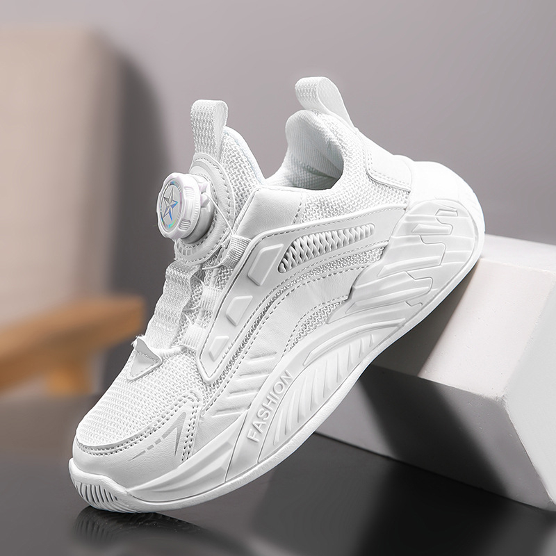 Adidași pentru copii pentru alergare, închidere cu cataramă rotativă, parte superioară din plasă, ușori, antiderapant, rezistenți la uzură, talpă MD