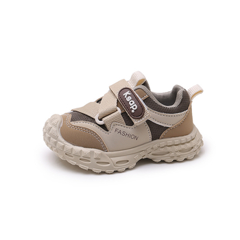 Pantofi sport pentru copii, respirabili, cu Velcro, talpă din cauciuc, partea superioară din piele sintetică, primăvară-toamnă