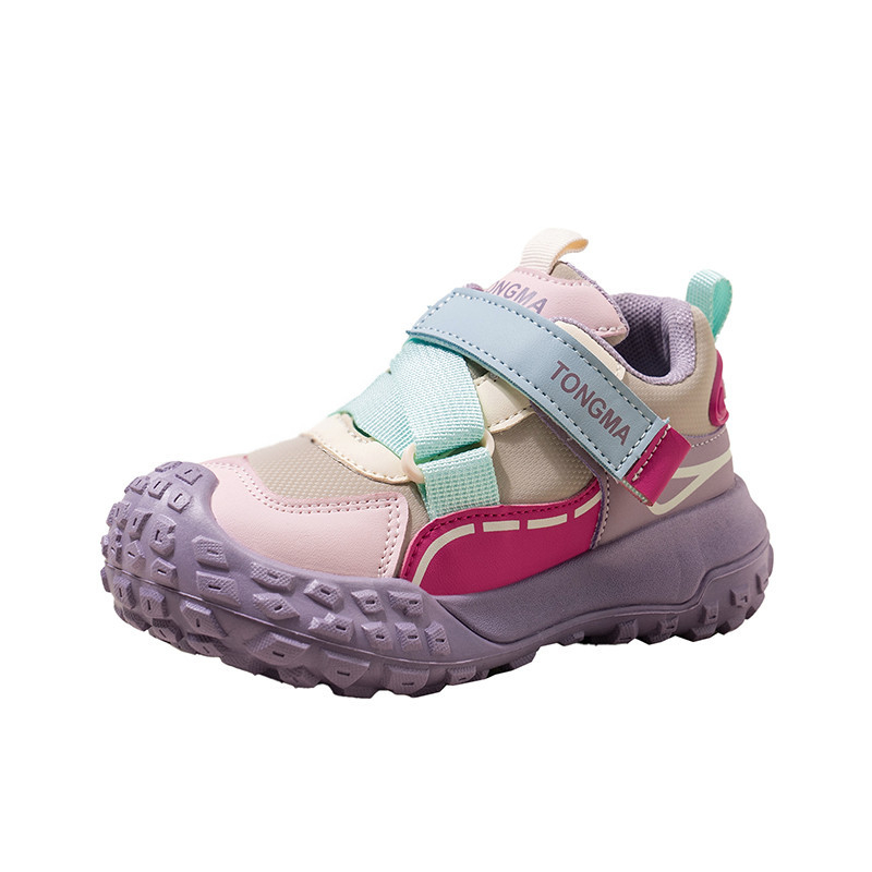 Pantofi pentru copii în stil dad shoes, cu partea superioară din plasă respirabilă, închidere Velcro, ușori, anti-derapare și talpă din compozit durabilă