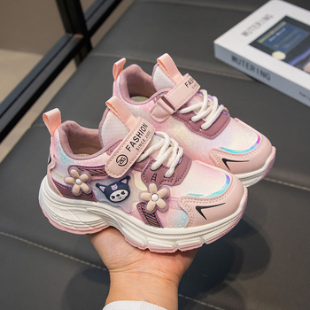 Pantofi sport pentru copii în stil Dad sneakers, partea superioară din piele artificială, respirabili, pentru toamnă, închidere Velcro