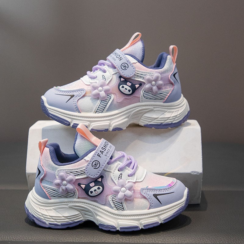 Pantofi sport pentru copii în stil Dad sneakers, partea superioară din piele artificială, respirabili, pentru toamnă, închidere Velcro