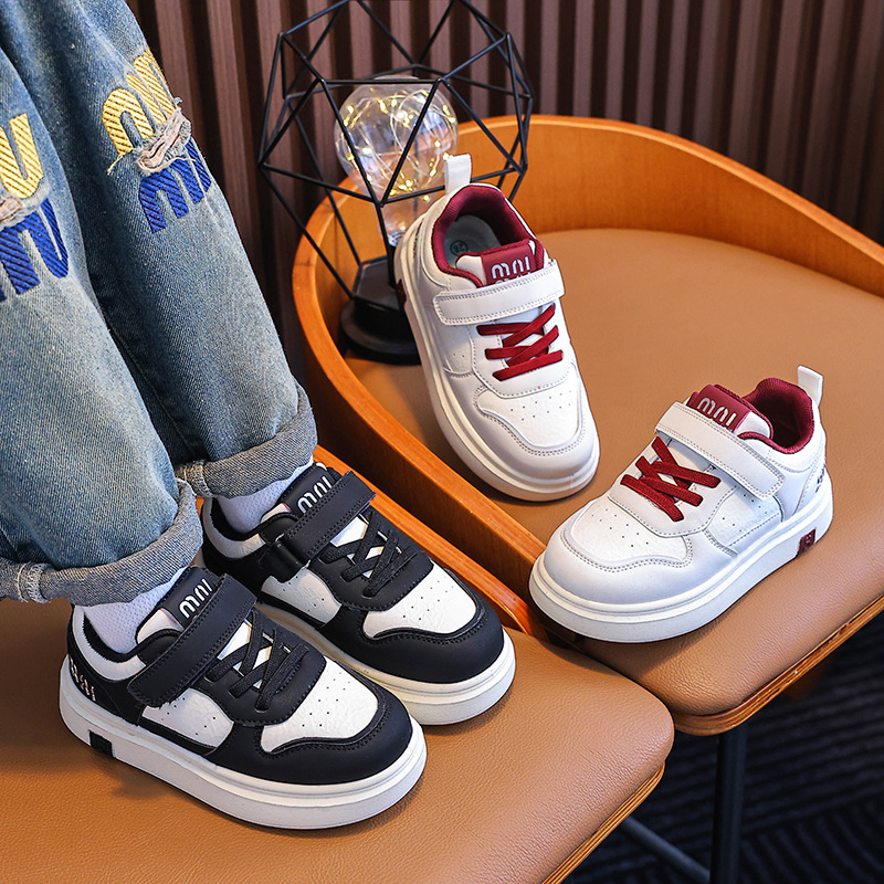 Pantofi sport pentru copii - partea superioară PU, talpă PVC, închidere Velcro, rezistenți la abraziune (Unisex, Vară, Lansare Primăvara 2025)