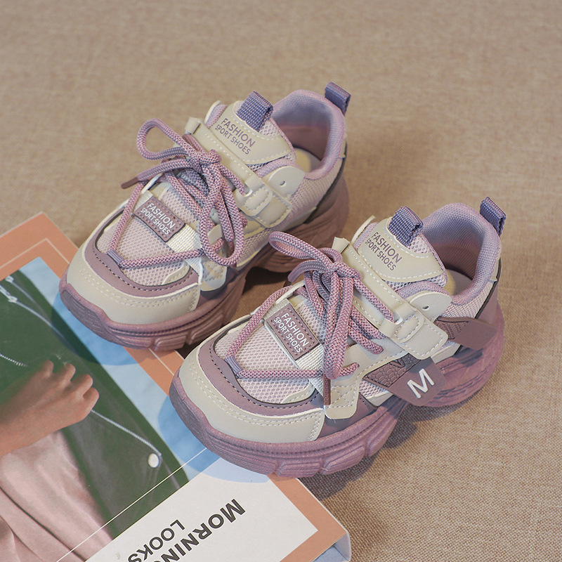 Dad Shoes pentru adolescenți — partea superioară din piele sintetică, rezistență la uzură, talpă din cauciuc, unisex (13–16 ani)