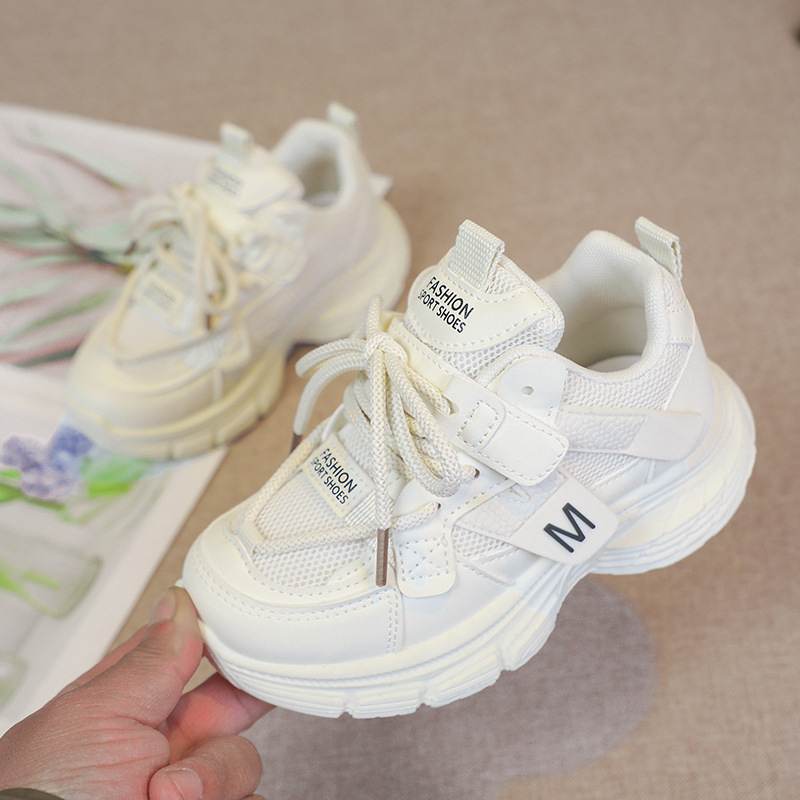 Dad Shoes pentru adolescenți — partea superioară din piele sintetică, rezistență la uzură, talpă din cauciuc, unisex (13–16 ani)