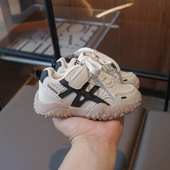 Dexun pantofi casual pentru copii, exterior PU și talpă PU, închidere Velcro, unisex, vârsta 1–3 ani, primăvară–toamnă