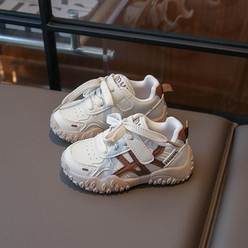 Dexun pantofi casual pentru copii, exterior PU și talpă PU, închidere Velcro, unisex, vârsta 1–3 ani, primăvară–toamnă