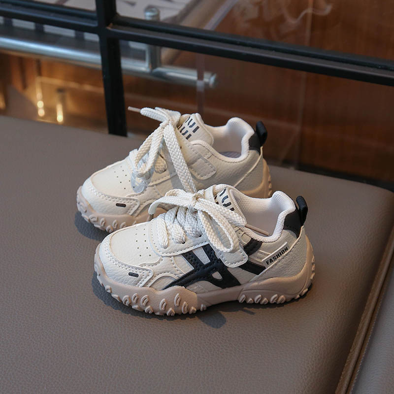 Dexun pantofi casual pentru copii, exterior PU și talpă PU, închidere Velcro, unisex, vârsta 1–3 ani, primăvară–toamnă