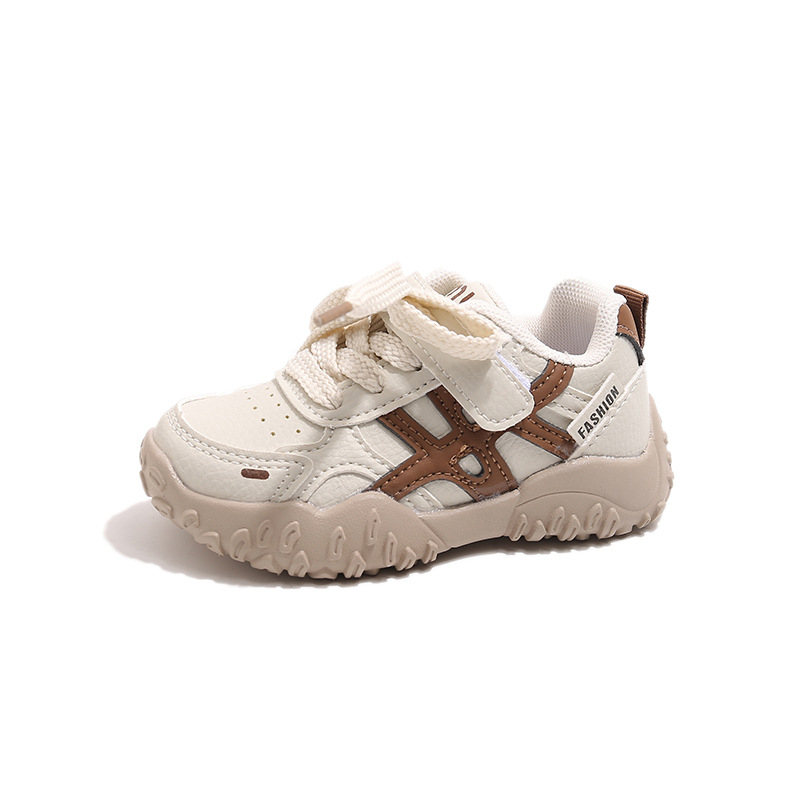 Dexun pantofi casual pentru copii, exterior PU și talpă PU, închidere Velcro, unisex, vârsta 1–3 ani, primăvară–toamnă