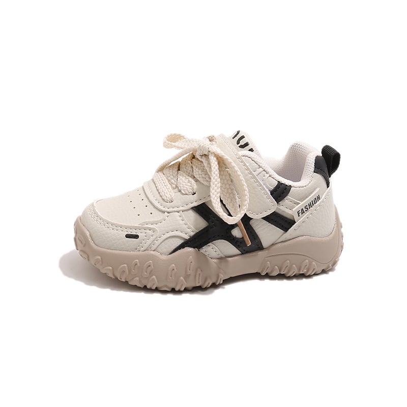 Dexun pantofi casual pentru copii, exterior PU și talpă PU, închidere Velcro, unisex, vârsta 1–3 ani, primăvară–toamnă