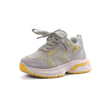 Pantofi de alergare pentru copii - partea superioară din piele microfibră, talpă din cauciuc; anti-derapaj, rezistenți la uzură, absorbție a șocurilor; culoare uni; închidere cu buton rotativ